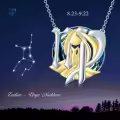TOUPOP Sterling Silver Crystal Constellation Zodiac Necklace-0-6