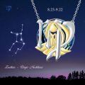 TOUPOP Sterling Silver Crystal Constellation Zodiac Necklace-0-6
