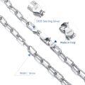 wholesale 925 Sterling Silver White Gold Plated Paperclip Link Chain Necklace-0-8