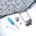 wholesale 925 Sterling Silver Bullet Hourglass Cylinder Urn Cremation Keepsake Pendant Necklace  with Funnel and Screwdriver Tool Set for Ashes  48cm Chain Length-0-1