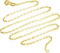 wholesale 18K Gold Oval Bead Chain Necklace for Women 60cm Length-0-0