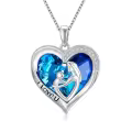 TOUPOP Sterling Silver Crystal Mother of 1-3 Kids Necklace-0-0