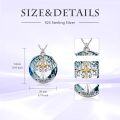wholesale 925 Sterling Silver & Gold Plated Tree of Life Cross Pendant Necklace with 18 Chain for Women Men-0-5
