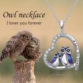 TOUPOP Sterling Silver Heart Animal Necklace Dog Horse Owl Gift For Women-0-1