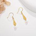 wholesale 14K Gold Pearl Drop Earrings for Women Gifts for Mom and Daughter-0-3