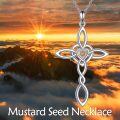 wholesale 925 Sterling Silver Celtic Knot Heart and Amber Stone Pendant Necklace-0-5