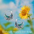 wholesale 925 Sterling Silver Abalone Shell Flower Round Hoop Earrings for Women-0-1