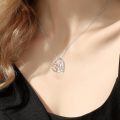 wholesale 925 Sterling Silver Rose Gold Brother Sister Love Forever Heart Pendant Necklace-0-1