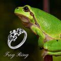 wholesale TOUPOP Sterling Silver Frog Rings For Women Men Cute Animal Wedding Bands For Women -0-3