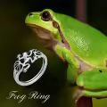 TOUPOP Sterling Silver Stone Cute Frog Animal Wedding Bands For Women & Men-0-3