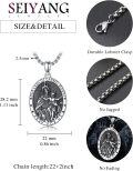wholesale 925 Sterling Silver Virgin Mount Carmel Medal &  - 28.2mm x 22mm Religious Necklace for Women Men-0-1