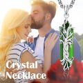 wholesale 925 Sterling Silver Green Jade Tree of Life Healing Crystals Pendant Necklace-0-1