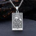 wholesale 925 Sterling Silver 925 - The Lovers Tarot Card Skulls Pendant Necklace with Roses and Flowers Design-0-5