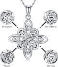 wholesale 925 Sterling Silver Pentagram Pendant Necklace Witch Jewelry Halloween Birthday Gift for Girlfriend Mother-0-2
