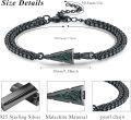 wholesale  Malachite Arrowhead Bracelet - Punk Style Adjustable Wristband Gifts for Women Men Dad Mom-0-2