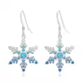 TOUPOP Sterling Silver Snowflake Dangle Earrings Winter Jewelry Christmas Holiday Gifts-0-0