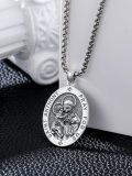 wholesale 925 Sterling Silver St Anthony Prayer Medal Pendant Necklace for Men/Women Catholic s-0-2