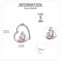 wholesale 925 Sterling Silver Horse & Foal Love You Forever Heart Pendant Necklace Wholesale for Women Girls Gifts-0-4