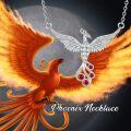 wholesale Sterling Silver Birthstone Phoenix Necklace for Women-0-2