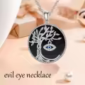 TOUPOP Sterling Silver & Turquoise Tree Of Life Necklace-0-1