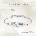 wholesale 925 Sterling Silver Pine Tree Leaf Charm Bracelet for Women Gifts for Skiing Hiking Nature Enthusiasts-0-3