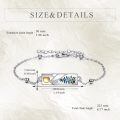 wholesale 925 Sterling Silver Pine Tree Leaf Charm Bracelet for Women Gifts for Skiing Hiking Nature Enthusiasts-0-3