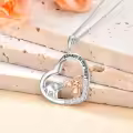 TOUPOP Sterling Silver Heart Elephant Pendant Necklace Jewelry Gifts For Women-0-2