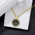 wholesale 925 Sterling Silver Allah Pendant Necklace Gold Plated Arabic Script Chain Accessory-0-4