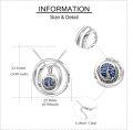 wholesale 925 Sterling Silver Blue Abalone Shell Tree of Life Cremation Jewelry Keepsake Pendant Necklace-0-4