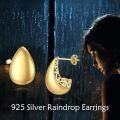 wholesale 925 Sterling Silver Plated Gold Metal Teardrop Filigree Hoop Earrings for Women-0-2
