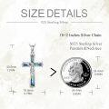 wholesale 925 Sterling Silver Cross Necklace with Abalone Shell Pendant Christian Jewelry for Women 18+2 and 20+2 Chain-0-3
