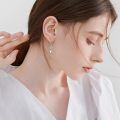 wholesale 925 Sterling Silver Moonstone Celtic Knot Drop Earrings Platinum Plated For Women-0-1
