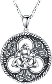 wholesale 925 Sterling Silver Celtic Knot Necklace - Vintage Style Charm Pendant  for Women-Celtic