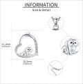 wholesale 925 Sterling Silver Shih Tzu Heart Pendant Necklace Animal Jewelry Birthday Gifts for Women-0-5
