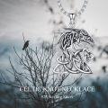 wholesale Sterling Silver Celtic Knot Necklace with Animals Pendant Jewelry for Men Women-0-9