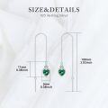 wholesale 925 Sterling Silver Celtic Knot Heart Threader Earrings w 12 Birthstones-0-22