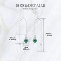 wholesale 925 Sterling Silver Celtic Knot Heart Threader Earrings w 12 Birthstones-0-22