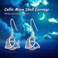 wholesale 925 Sterling Silver Triquetra Trinity Knot Drop Earrings Celtic  for Her-0-5