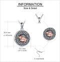 wholesale 925 Sterling Silver Photo Locket with Rose Gold Fox Pendant - Mother's Day Gift for Her-0-4