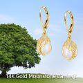 wholesale 14KGold Tree of Life Moonstone Drop Earrings for Women s-0-1
