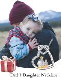 wholesale Sterling Silver Heart Pendant Necklace for Father Daughter-0-5