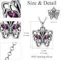 wholesale 925 Sterling Silver Blue Austrian Crystal Butterfly Cremation Urn Pendant Necklace with Funnel and Fill Tool-0-14
