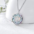 wholesale TOUPOP Tree Of Life Butterfly Pendant Necklace 925 Sterling Silver Purple Circle Crystal Fashion Jewelry Gifts For Women Mom Daughter Friends Birthday Christmas Gifts Mother's Day Gift -0-4