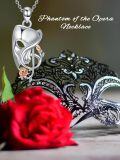 wholesale 925 Sterling Silver Musical Mask & Roses Pendant Necklace Theatre Gifts for Women-0-3