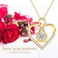 wholesale 14K Gold 0.55ctw Moissanite Heart Pendant Necklace for Women-0-4