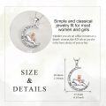 wholesale 925 Sterling Silver Crescent Moon Pendant with Fox and Squirrel Charm Necklace - Love You to the Moon & Back s for Women-0-3