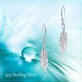 wholesale 925 Sterling Silver Feather Dangle Drop Earrings Angel Wing s for Women Girls Sensitive Ears-0-4