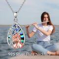 wholesale 925 Sterling Silver Abalone Shell Rose Gold Fairy Pendant Necklace-0-2