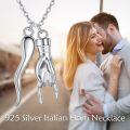 wholesale 925 Sterling Silver & Hypoallergenic Italian Lucky Gesture Pendant Necklace, 25.5mm Protective Amulet Jewelry Gift for Loved Ones-0-1