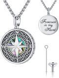 wholesale 925 Sterling Silver Compass Locket Pendant Forever in My Heart - Mountain Jewelry for Women and Men-0-0
